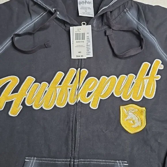 587 NWT Harry Potter Hufflepuff Women's Zippered Hoodie Size Medium - Picture 5 of 7